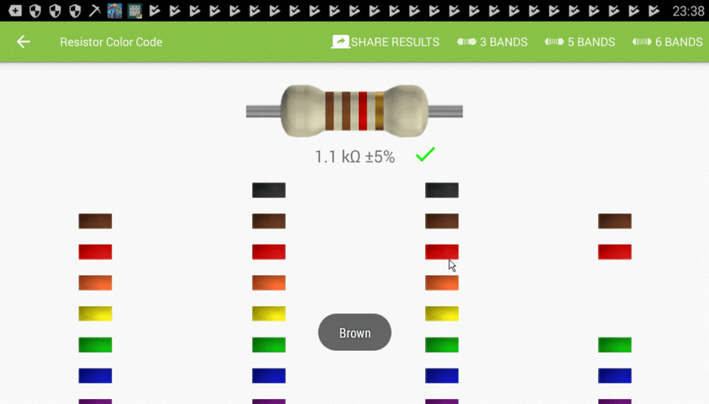 ElectroDroid app for Android devices