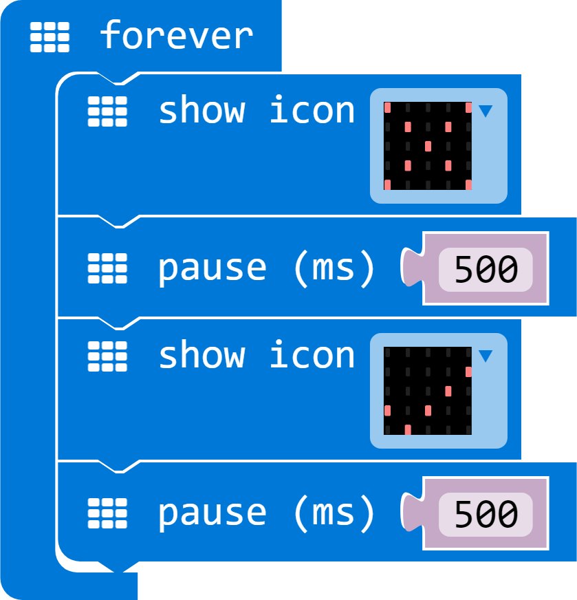 micro:'bit two icons