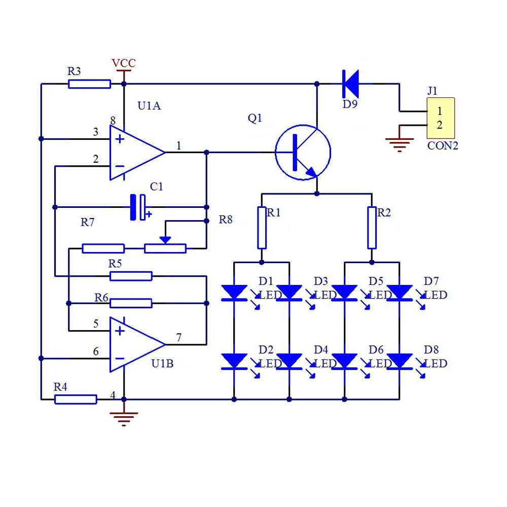 lm358 breathing light schematic